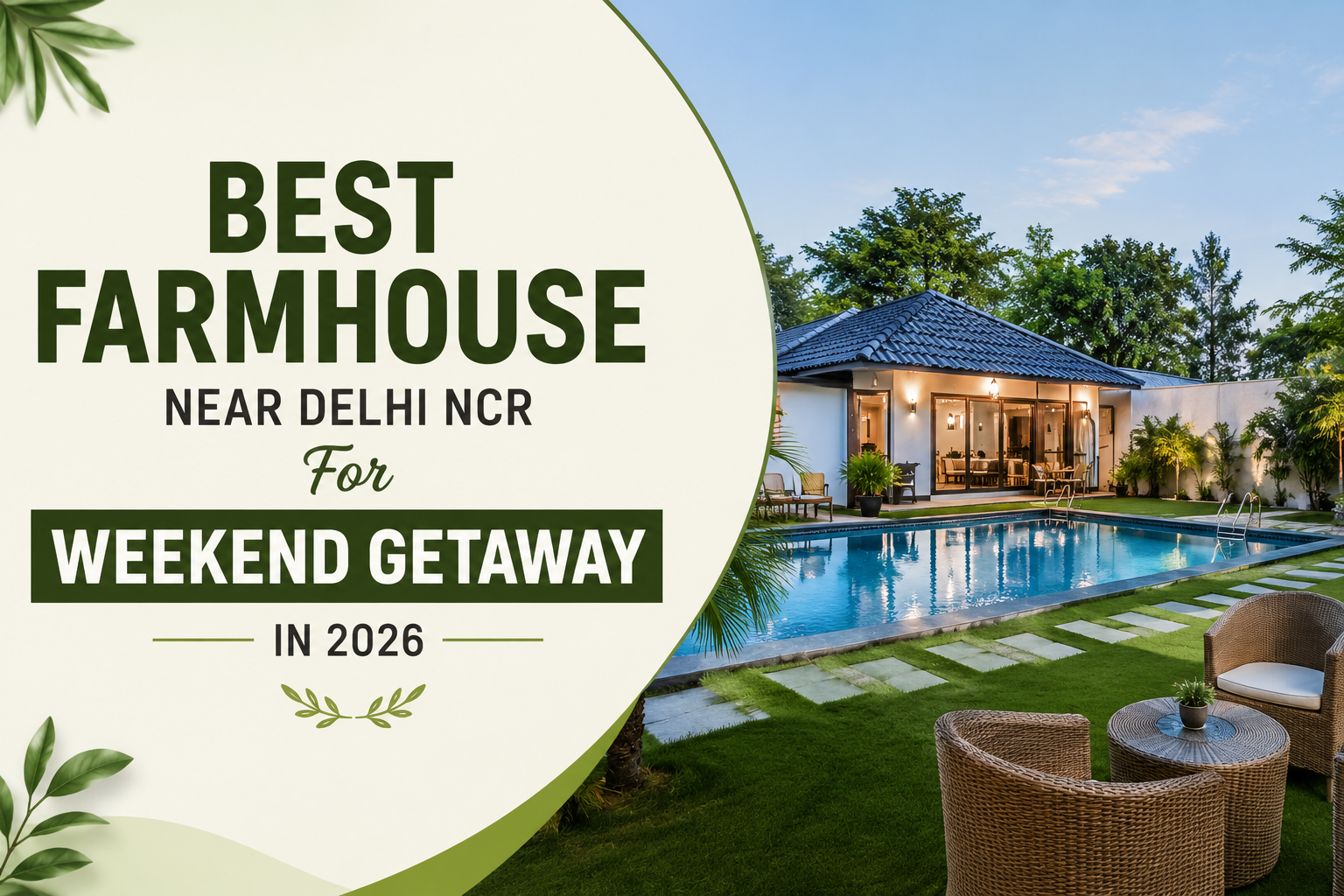 Best farmhouse near Delhi NCR for weekend getaway with private pool in Gurgaon