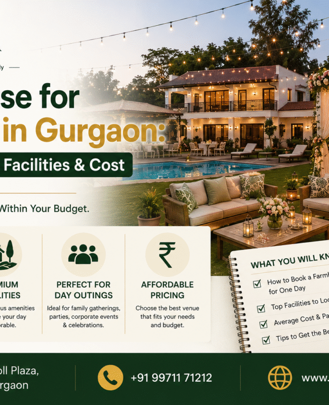Farmhouse for One Day in Gurgaon: Booking Guide, Facilities & Cost